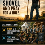 You Can’t Just Lean on a Shovel and Pray for a Hole.